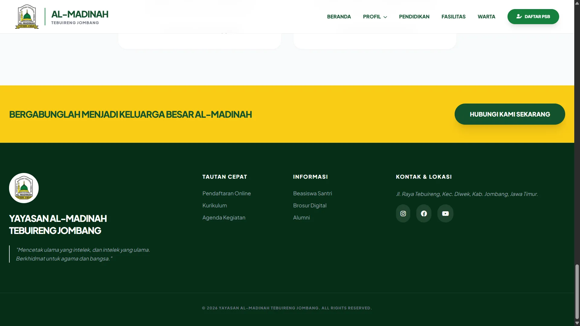 Official School Website Al-Madinah